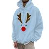 Christmas Clothing Print Deer Hooded Sweatshirt Couple Outfit Fashionable Casual Loose Long-sleeved Top