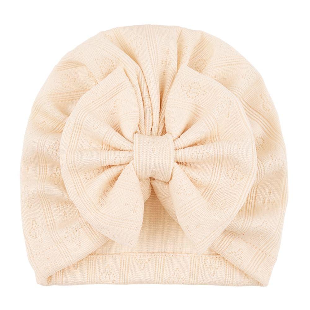 Breathable Newborn Head Wraps Knitted Soft Infant Cap Cute Baby Turban Hat Daily Wear