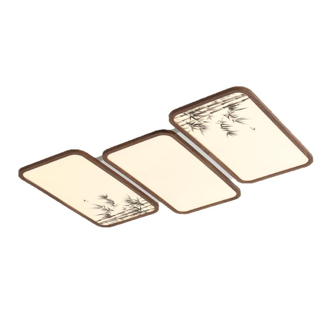 Song Dynasty-Inspired Zen Bamboo Ceiling Light: Retro Creative Square Design for Bedroom or Study