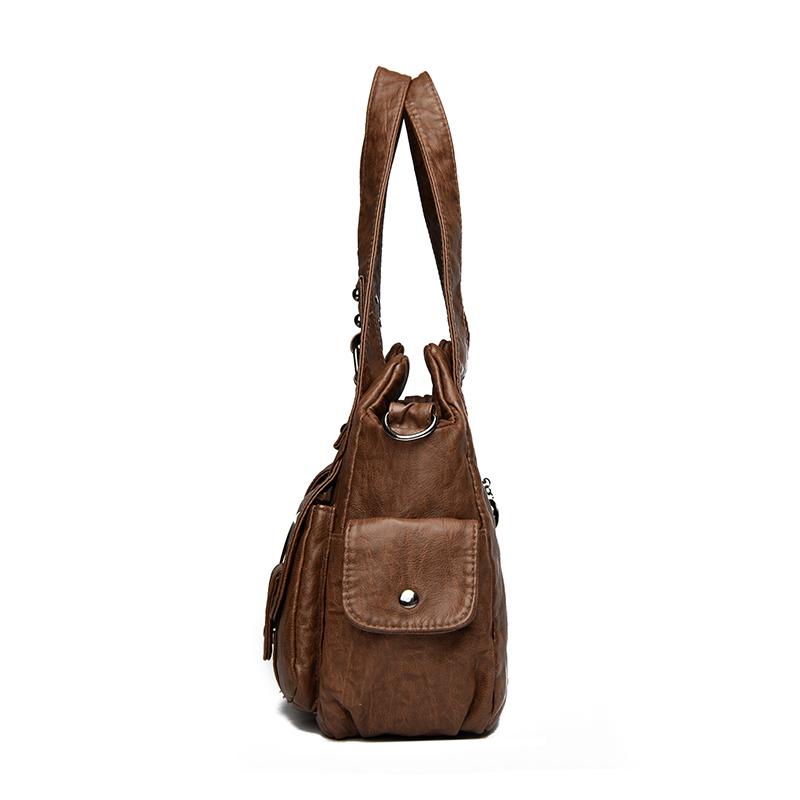 Vintage Leather Hobo Bag for Women Large Capacity Shoulder Bag Women Bags Ladies Leather Messenger Bags