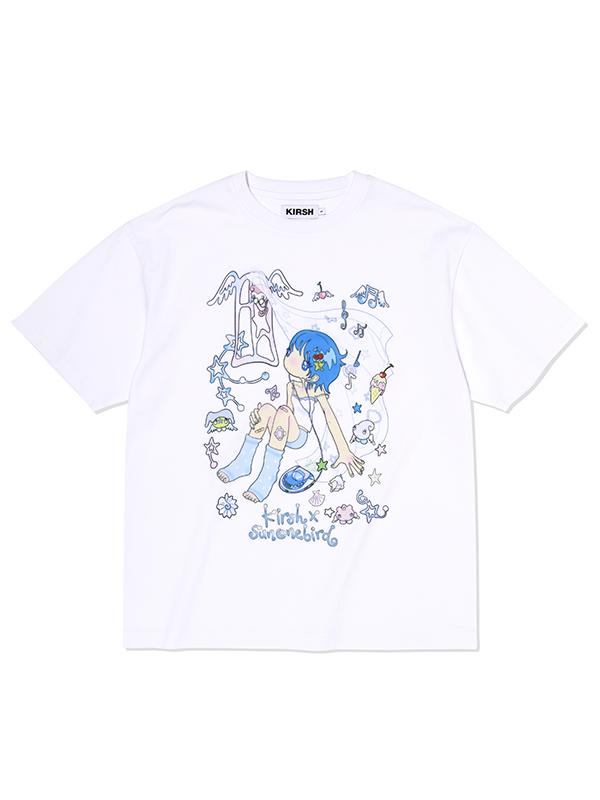 KIRSH X Sunonebird Main Graphic Big Oversized T-Shirt [White]