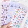 Cartoon Animal Felt Cloth Kawaii Decor Stickers Scrapbooking DIY Journaling Cute Stationery Sticker Marine Animal Decor Stickers