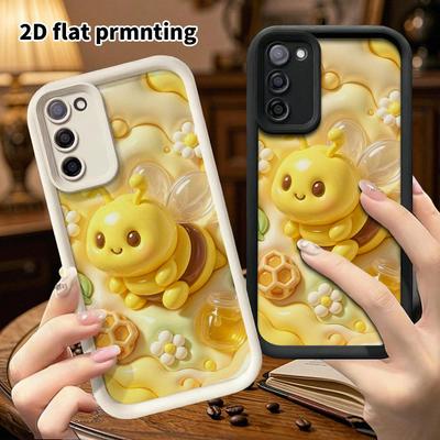 Phone Case: 2D Flat Design Suitable for Samsung Galaxy A34 A35 M05 M06 S20 S22 S21 FE Plus 5G Protective Case, Little Bee, Perfect Christmas and Hallo