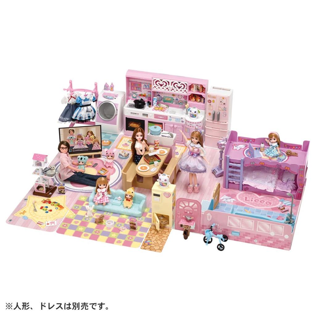 TAKARA TOMY Ping Pong with Loving Play 3 Years Old and Passed Toy Safety ST Mark Certification Licca TAKARA TOMY "Licca-chan Chime, Family" Dress-up