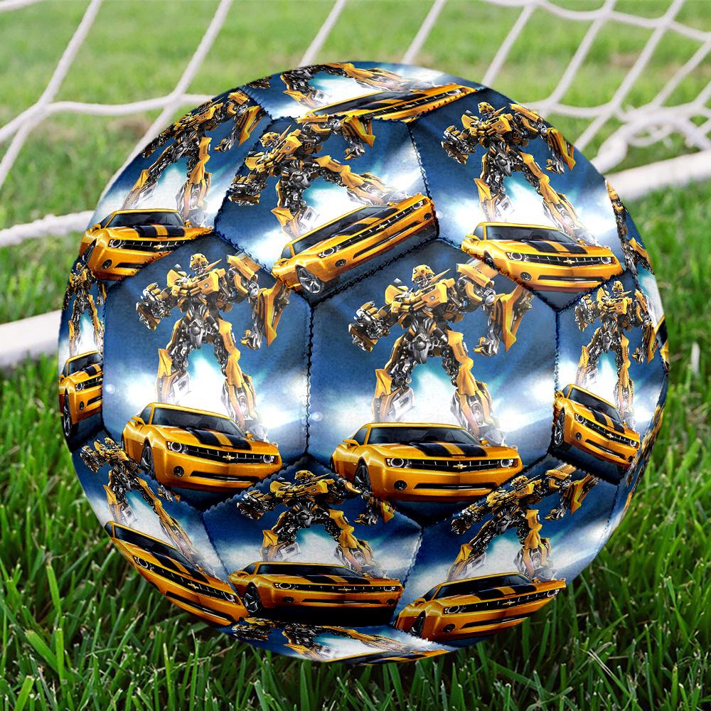 robot Print Size 5 Soccer Ball, Standard Match Football for Sports Game and Team Practice, Ideal Gift for Soccer Fans