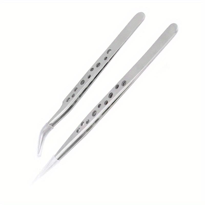 Industrial Tweezers Electronics Anti-static Curved Straight Tip Precision Stainless DIY Hand Tools Sets Forceps Phone Repair