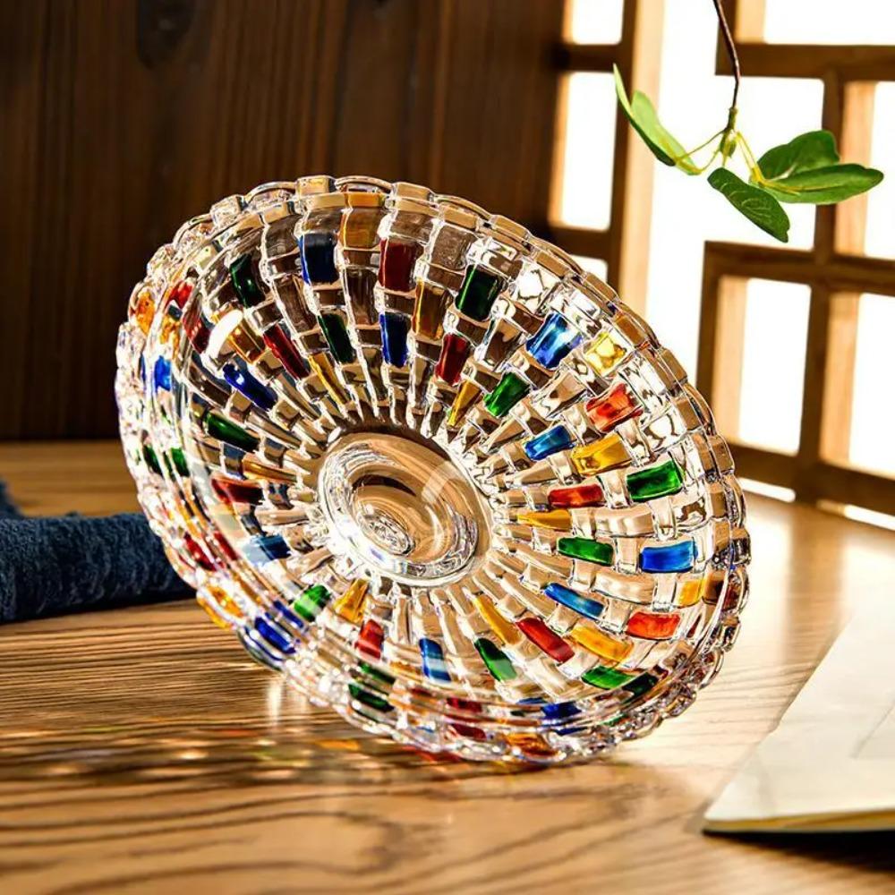 Glass European Style Candy Jar Colorful Snack Jar Elegant Halloween Candy Storage Box Living Room