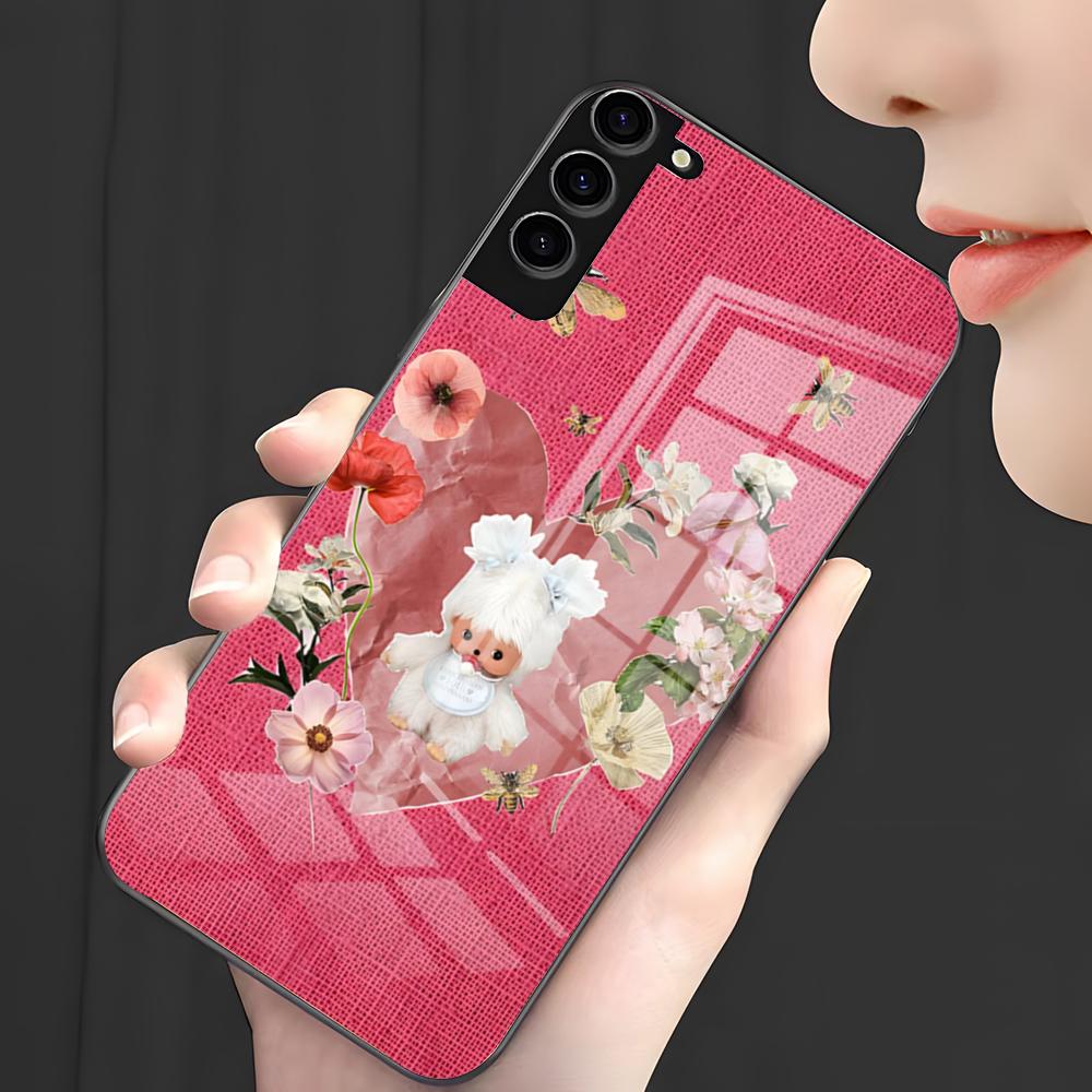 Cute M-Monchhichis Phone Case For Samsung S26 S25 Plus S20 S20 Plus S22 Ultra S23 FE S21 Plus S21 Ultra Glass Cover