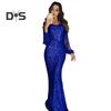 Women Prom Dress Tassel Sleeves Sheath Slim Fit V Neck Solid Color Sequin Fishtail Hem Evening Dress Cocktail Party Maxi Dress
