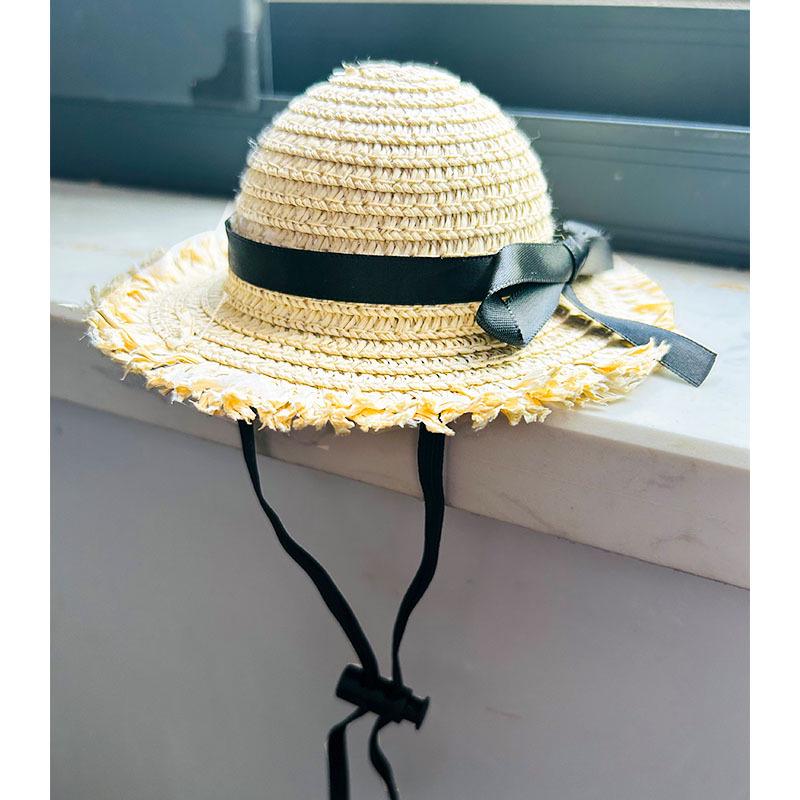 Pet Sun Hat: Coco Style Raffia Straw Hat & Bandana for Cats and Dogs