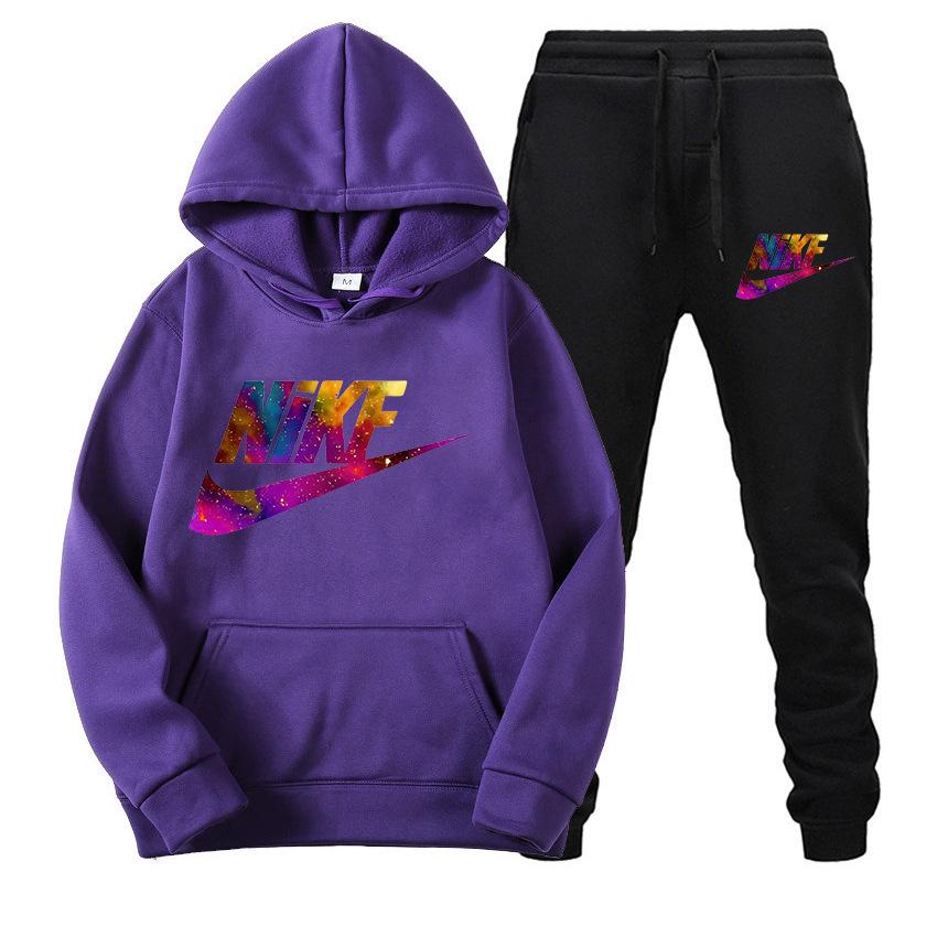 Damen Europäischer & Amerikanischer Street Style Hoodie Sweatshirt Set - Lässiger Zweiteiler Pullover für Outdoor Sportbekleidung