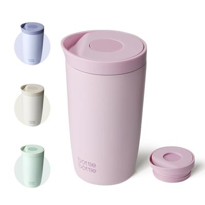 BOUTEILLE BOUTEILLE Gobelet 350ml ouverture et fermeture Isolée sous vide Mug thermo Pour café et thé Maintient chaud et froid Acier inoxydable Bouteille mug portable
