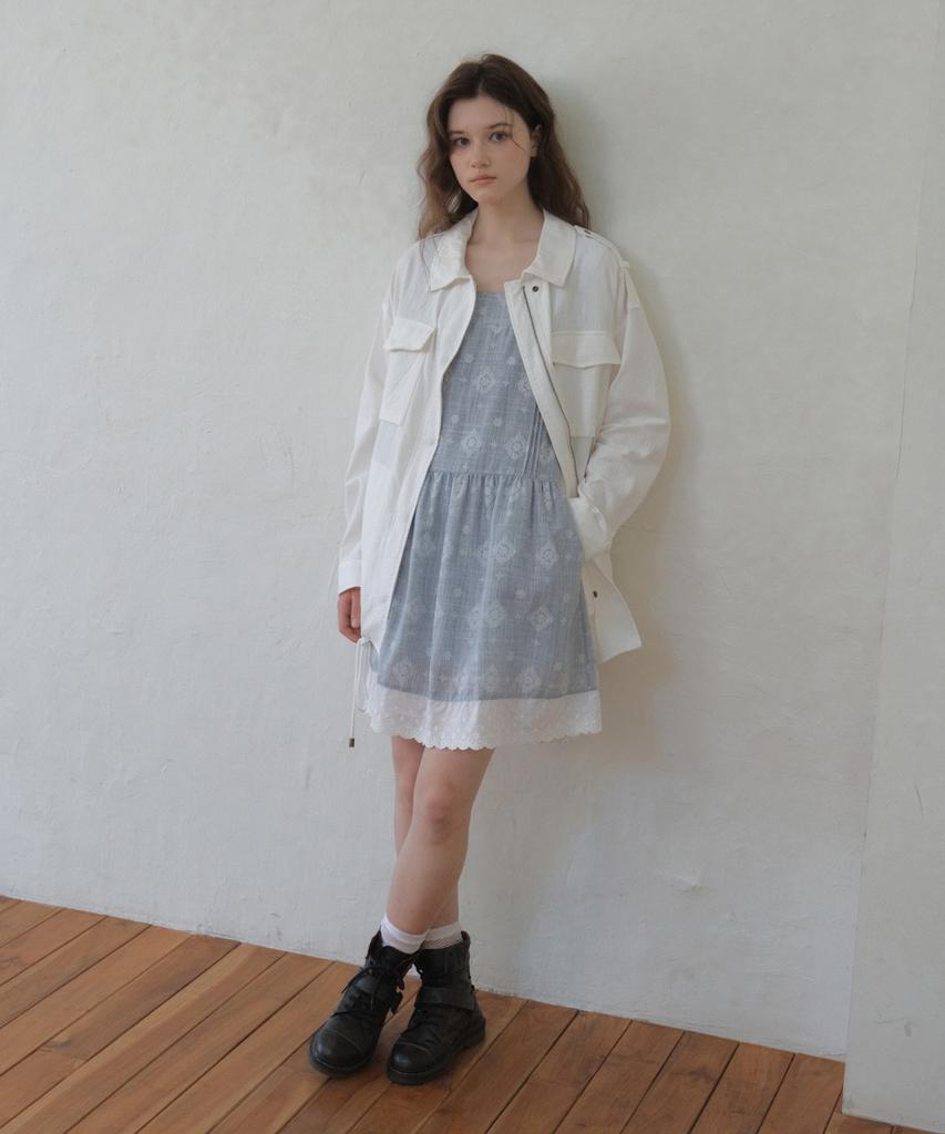 Aueonoseuteljia Mori Embroidered Pintuck Dress_Blue(O26Ops02)