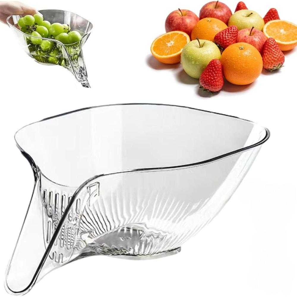 Drain basket with start-up nozzle - a practical accessory for washing fruits and vegetables, a multi-functional drain basket.