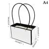 Portable Flower Box Waterproof Paper Handy Bag Kraft Handbag Party Gift Box