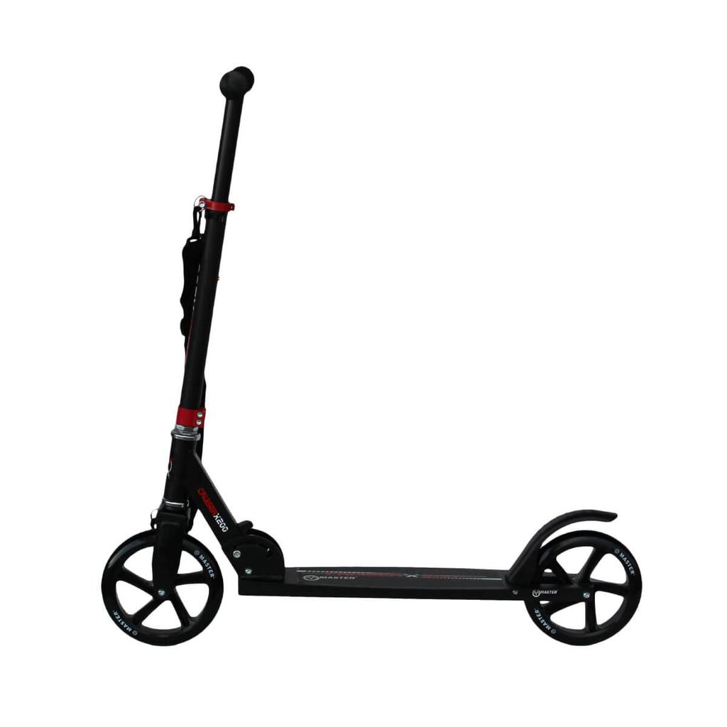 Folding scooter with transport strap MASTER Cruiser 200 mm Red