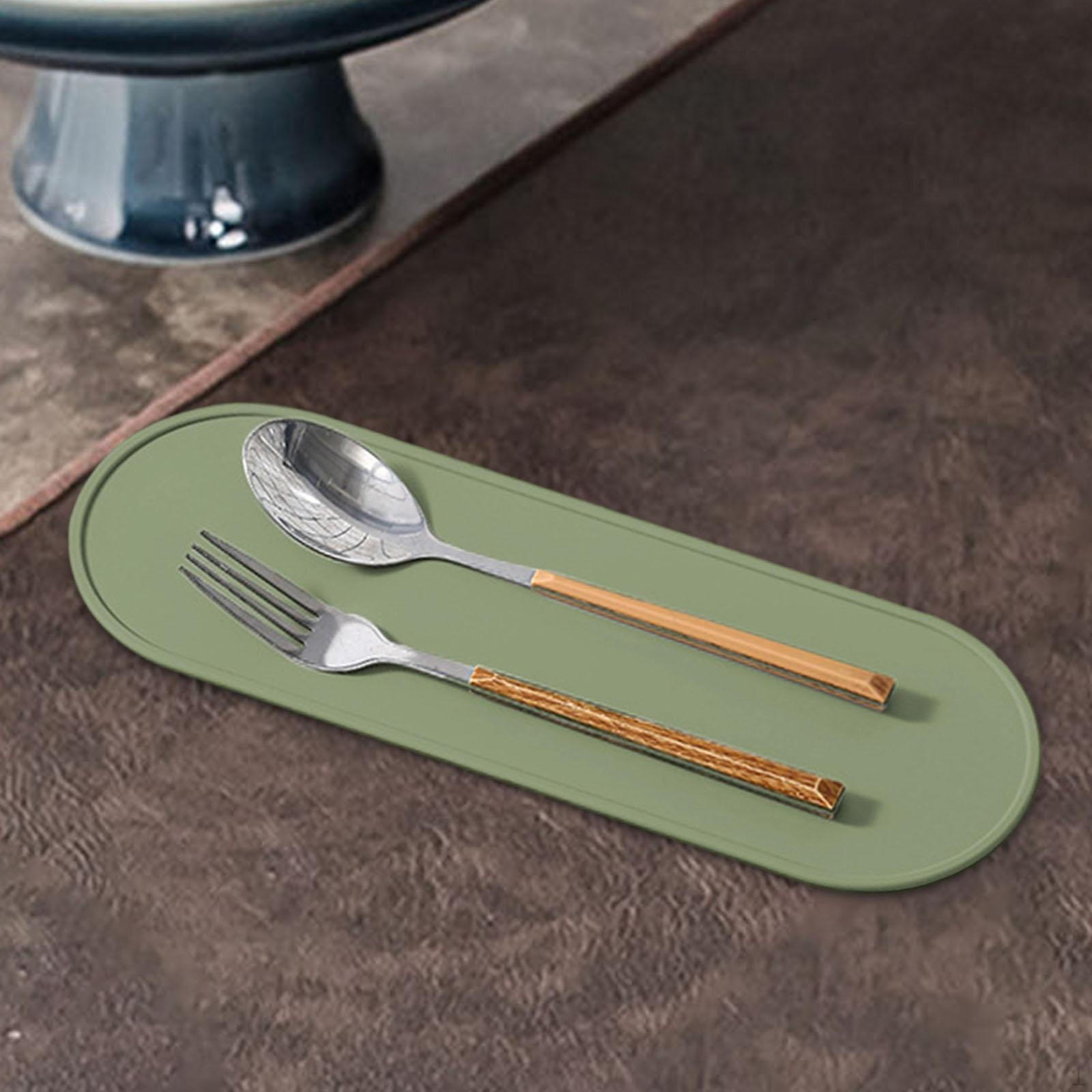 

Кухонный силиконовый коврик для сервировки, протектор столешницы, подставка для выпечки и напитков, многоразовый, для стола, для сушки посуды зелёный