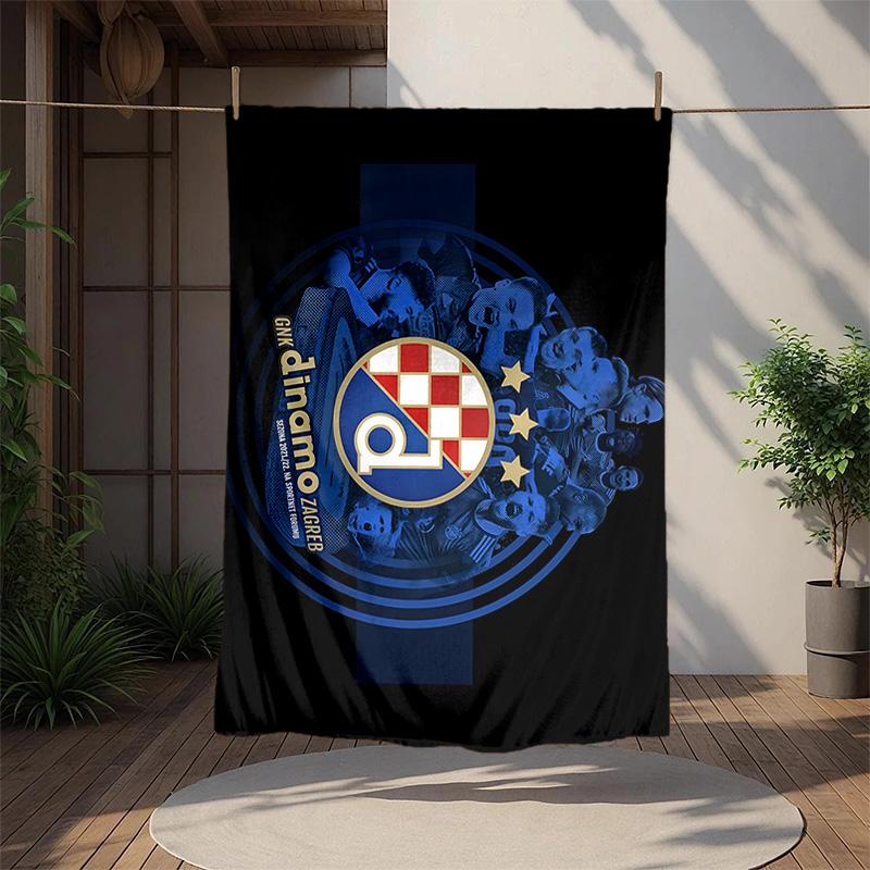 Dinamo Zagreb Flannel Blanket Soft Warm All-Season Throw, Design for Camping, Car Travel, Hiking Sofa, Bed, Office Perfect Gift for Parties