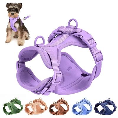 Dog Harness Adjustable Pet Chest Dog Harness Breathable Vest Training Harness for Small Medium Dog Harness and Leash for Walking