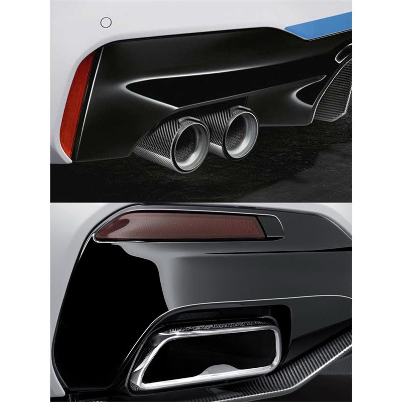 Quad Titanium Black MP Exhaust for BMW 5 Series 525li/530 G30/G38 - Square Nozzles