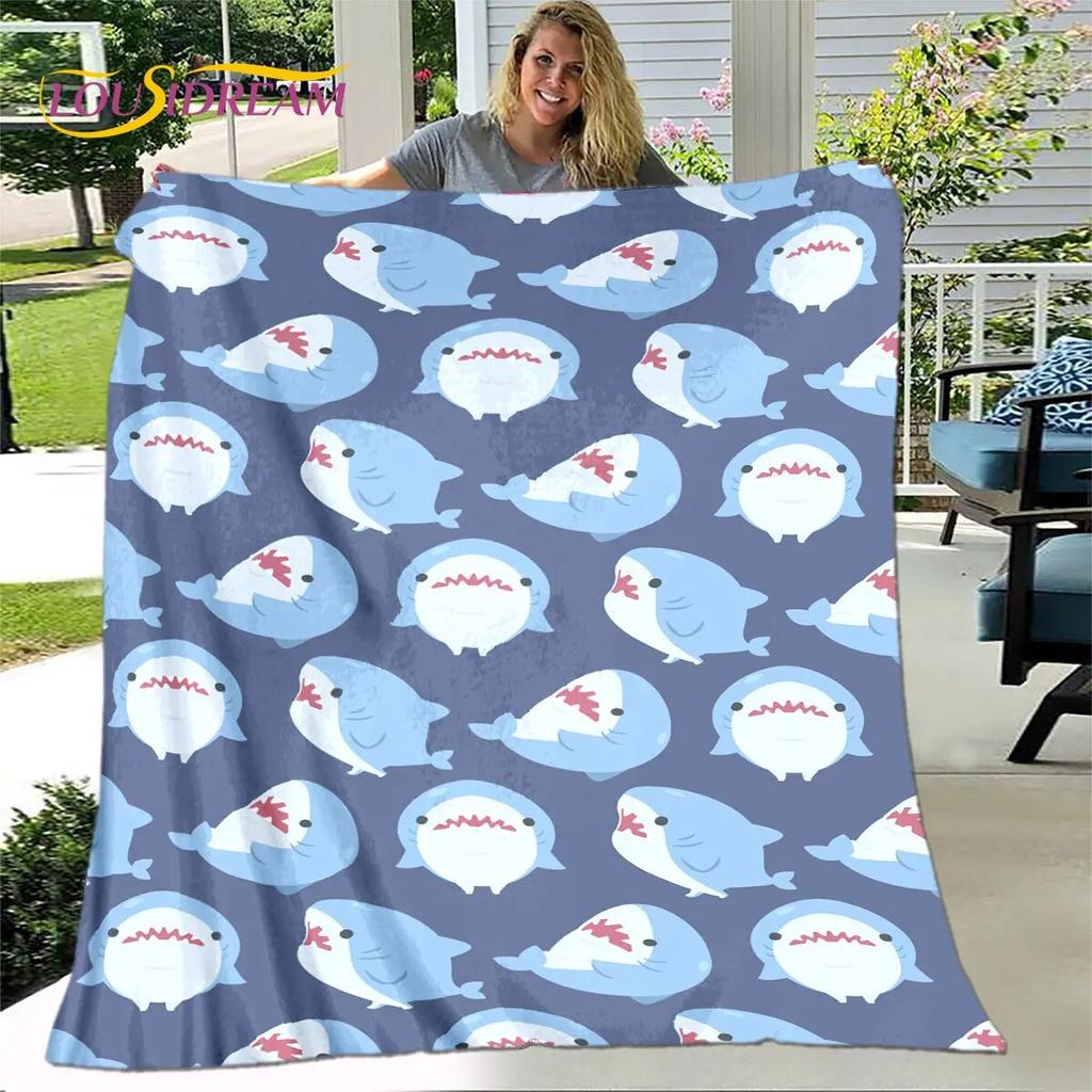 Gawr Gura Hololive Cute Anime Soft Plush Blanket,Flannel Blanket Throw Blanket for Living Room Bedroom Bed Sofa Picnic Cover Kid