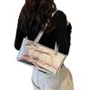 Patent Leather Silver Bag Women'S Spring Pink Bow Ballet Underarm Bag Portable Baguette Bag