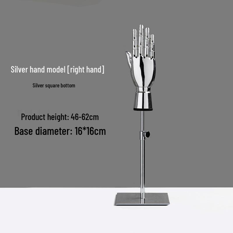 Electroplated Jewelry Display Stand: Mannequin Hand for Clothing Store Window, Glove Rack, and Ornament Display