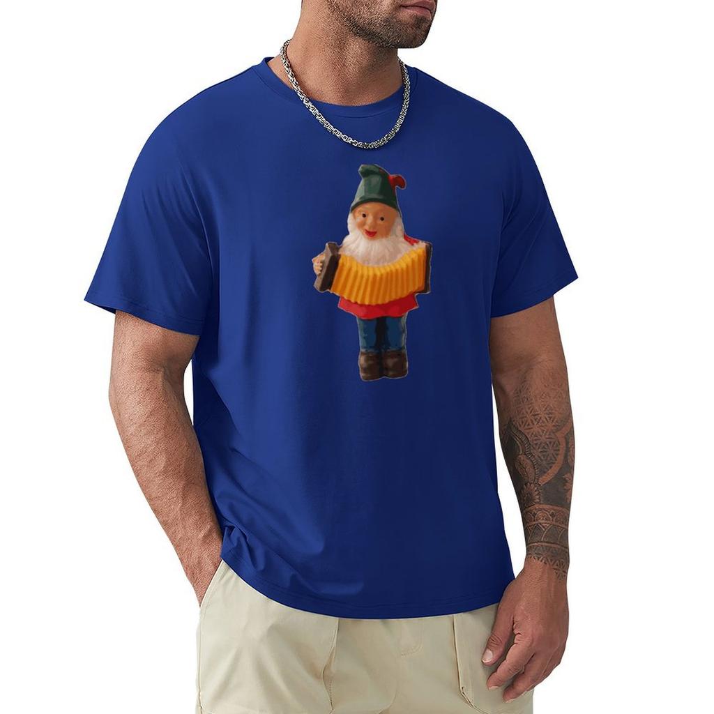 Gnome Playing The Concertina T-Shirt Oversized Graphic Tee Man T Shirt Anime Figures Anime T Shirts Mens Graphic T-Shirts