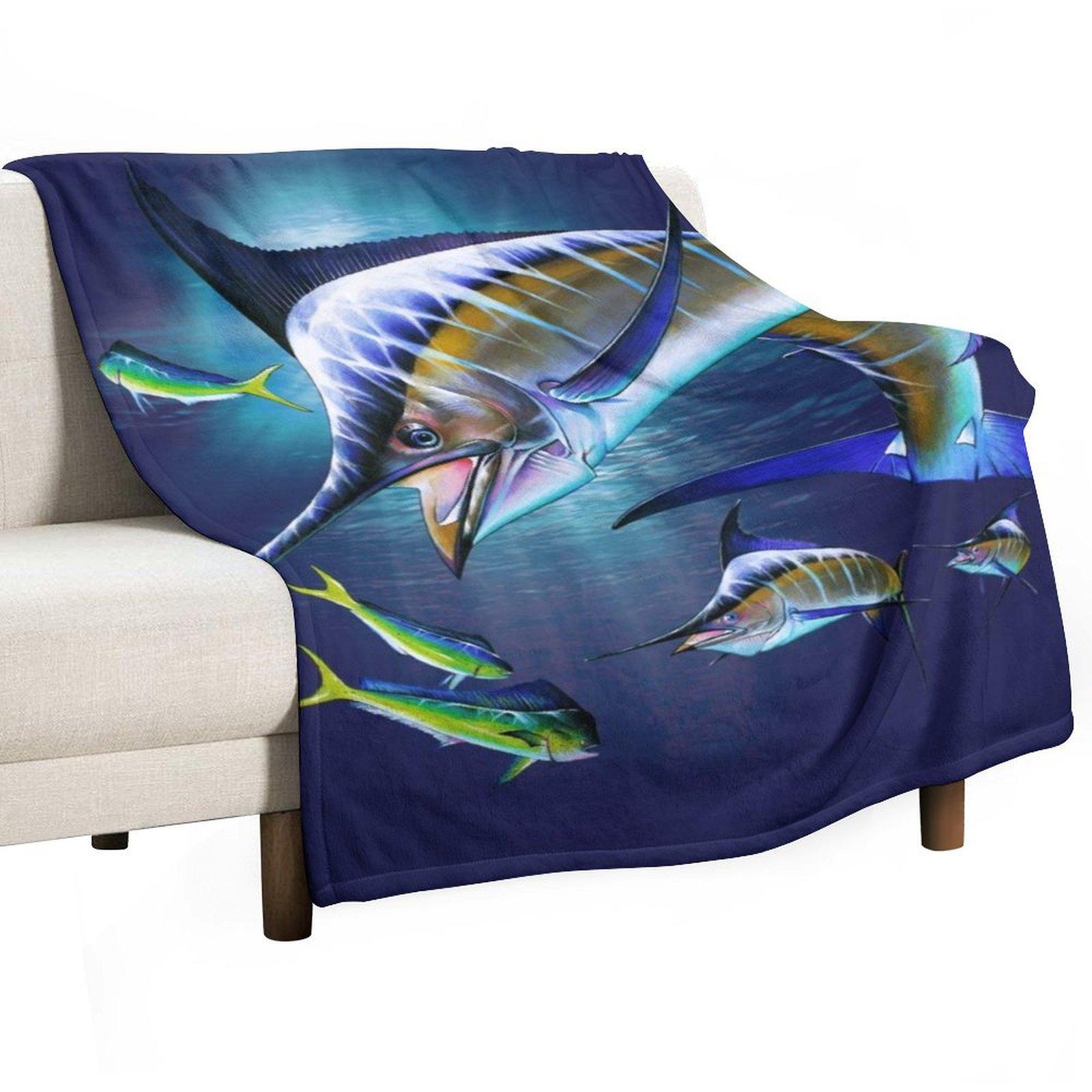 Marlin and Mahi Mahi Throw Blanket christmas decoration Large Polar Thermals For Travel Blankets 30x40in