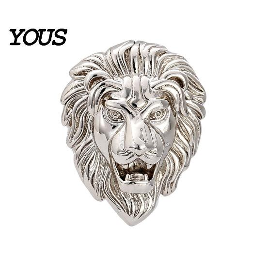 Lapel Badge Brooch Pin, Versatile Animal-Shaped with Electroplated Surface, Lion Metal Design Pin for Business Daily