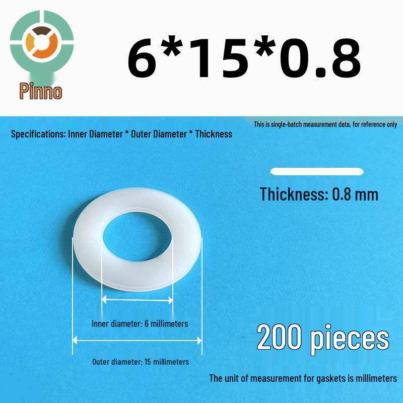 Thickened Nylon Plastic Flat Washer: Hard Plastic Gasket M2-M16