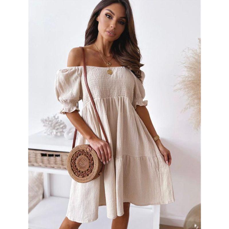 Summer Women Dresses Sexy off Shoulder Ladies Skirt Waist-Tight Skirt