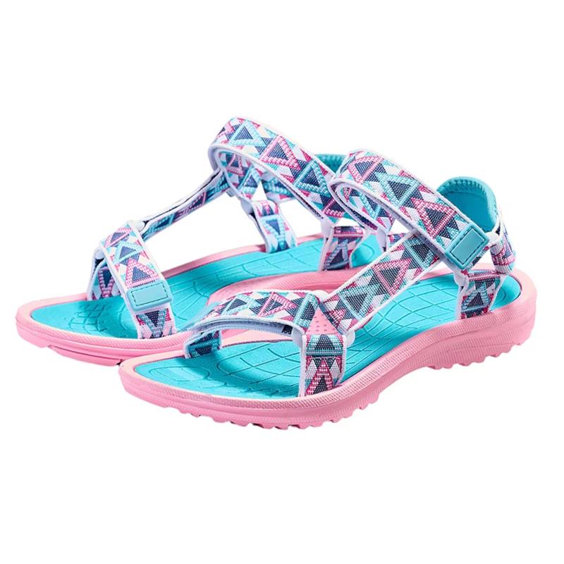 

Девочки Летние Легкие Дышащие Сандалии для Ходьбы Пляжная Обувь с Открытым Носком Удобные Детские Спортивные Сандалии для Отдыха 33 розовый