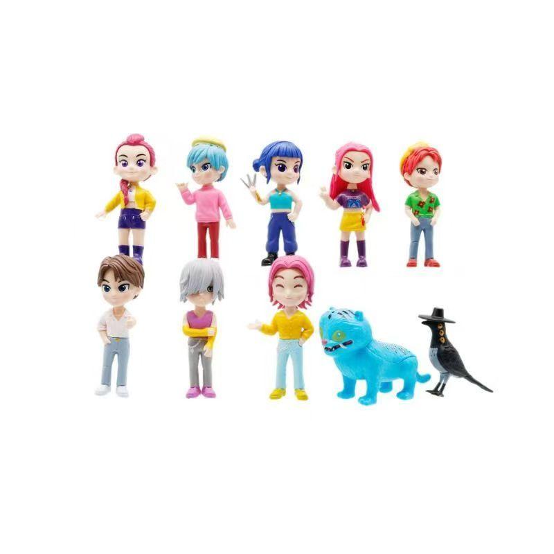 Sale Kpop Dämonenjäger Anime Figur Spielzeug Niedliche PVC Bewegliche Gelenke Actionfigur Modellpuppen Kinder Geburtstagsdekoration Geschenke