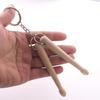 Multipurpose Small Drumstick Keychains In Sturdy Wood Materials Convenient Decoration for Stylish Accessory and Gifts