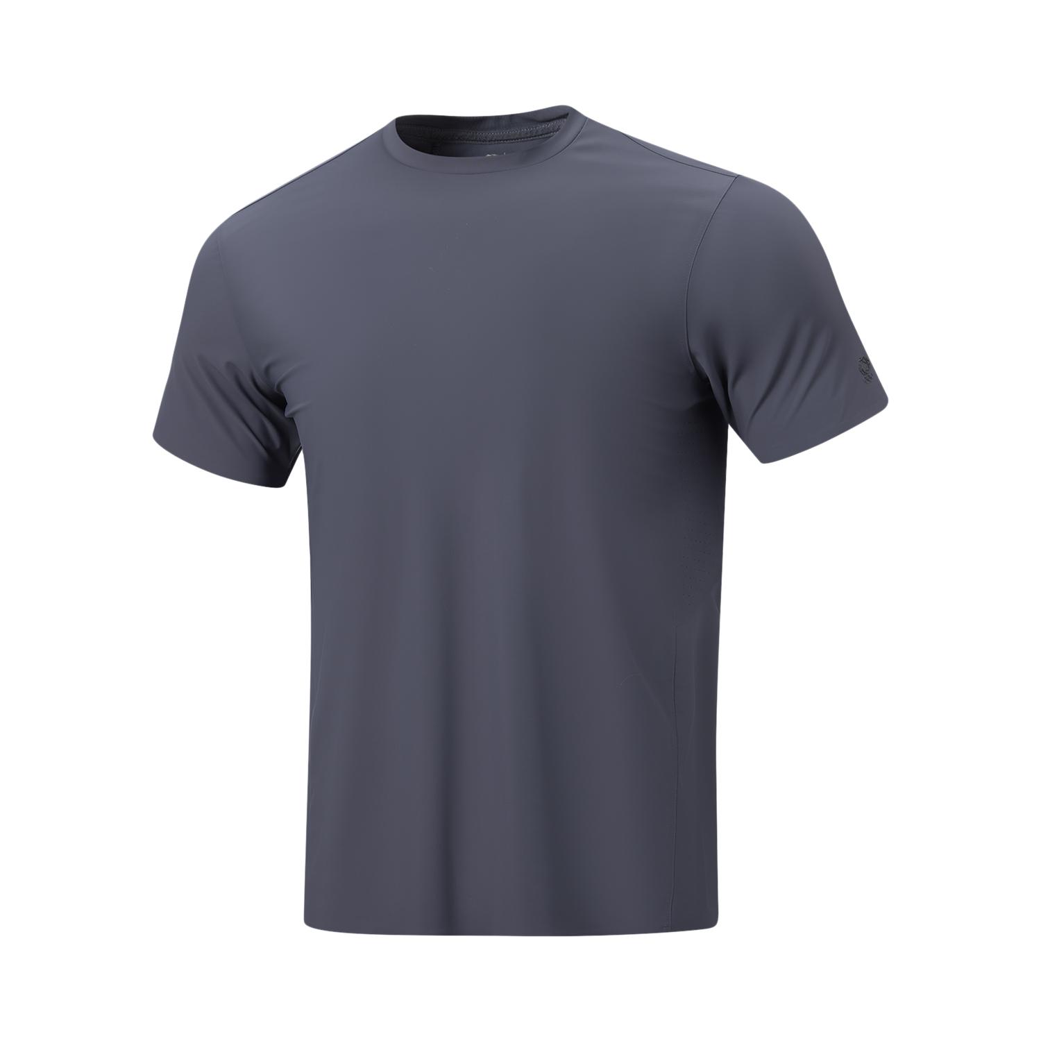 Li Ning Honor Gold Logo | T Shirt Men s Tide Ink Gray ATSW867-3 3XL