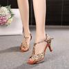 Women Tango Ballroom Latin Waltz Dance Girls Party Shoes High Heeled 7CM