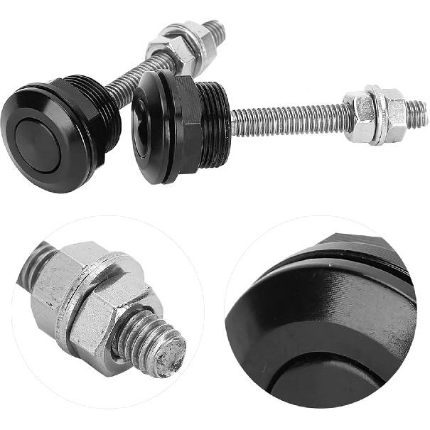 Universal Hood Pins 22mm Aluminum Quick Release Lock Heavy Duty Automotive Fastener Set 2 Pack