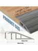 1 pezzo 1/2m Striscia di transizione per pavimenti Striscia di transizione per pavimenti impermeabile Rampa soglia antiscivolo in PVC per porte Piastrelle per moquette