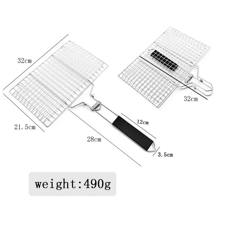 

Stainless Steel BBQ Mesh Non Stick Grilling Basket Grill Mesh Mat Meat Vegetable Steak Picnic Party Barbecue Tool