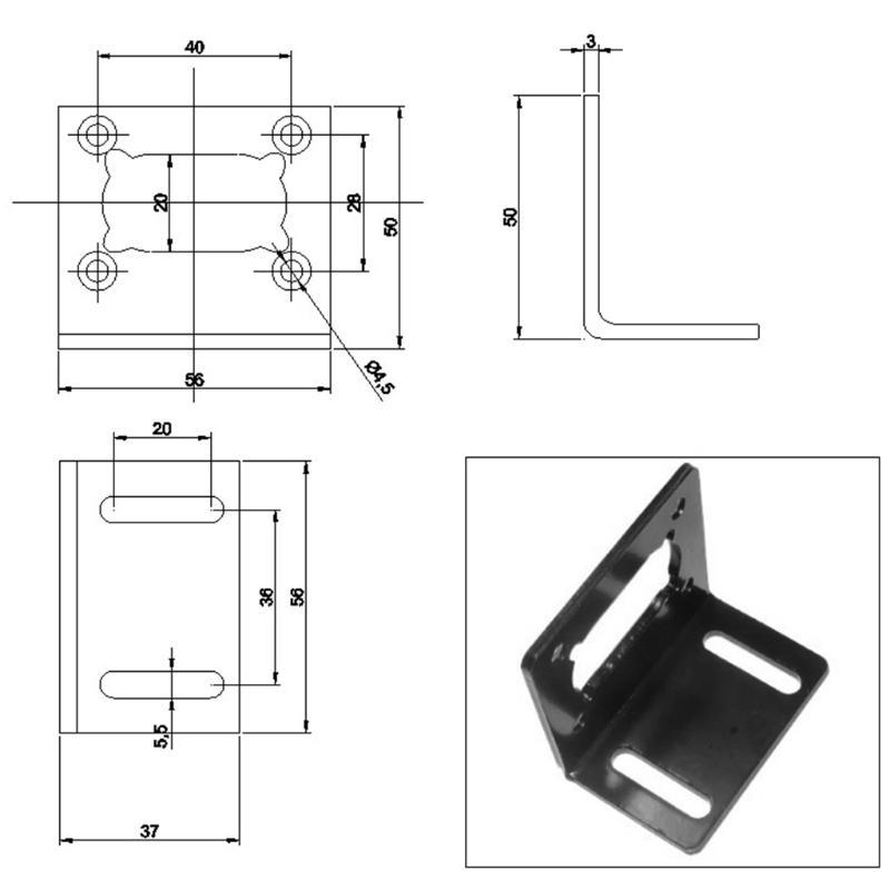 JGY-370 worm gear mounting bracket for helical for DC motor worm gear operation