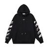 Off-White 2025 Autumn/Winter New Newspaper Arrow Pattern Printed Men's Hoodie