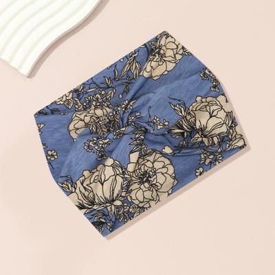Fascia Larga Intrecciata da Donna Extra Large per Allenamento Stile Etnico Fascia con Stampa Floreale