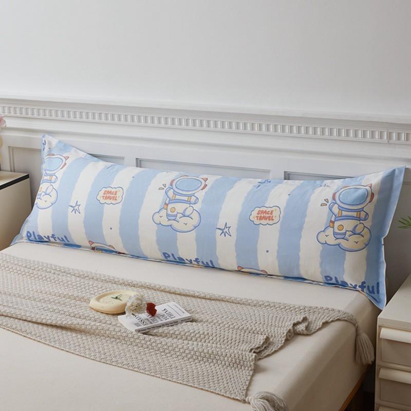 Soft Cotton Long Pillowcase 48x120/150/180cm Ins Style Floral Print Double Bed Single Piece