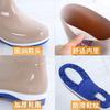 Tall tube fashion rain shoes female adult kitchen water boots summer long tube rain boots non-slip water shoes wear-resistant
