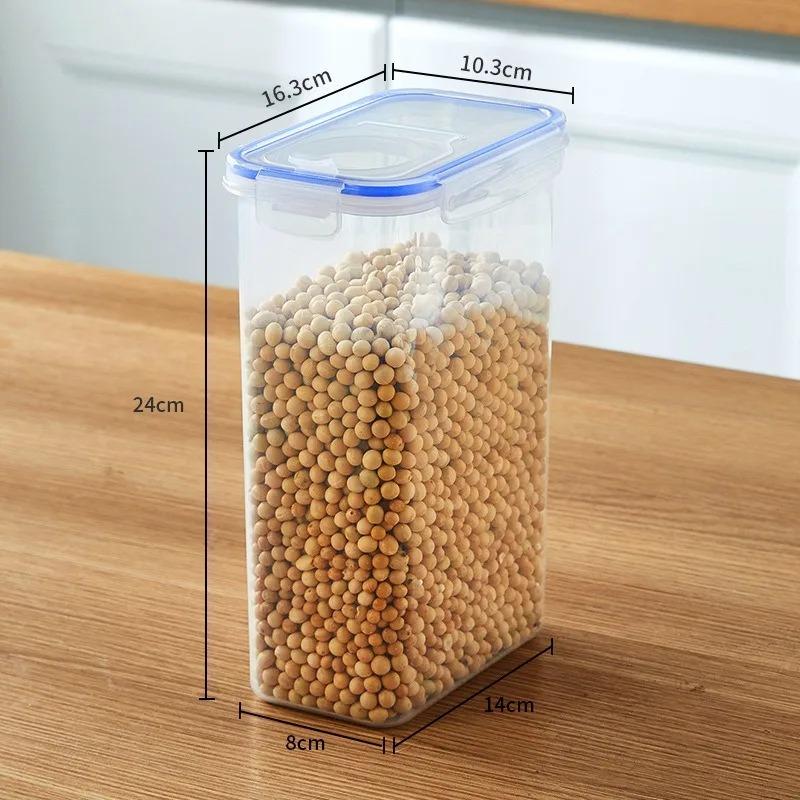 Kitchen Airtight Storage Jar Insect & Moisture Proof Container for Grains Flour Sugar Rice Other Dry Goods Food Storage Canister