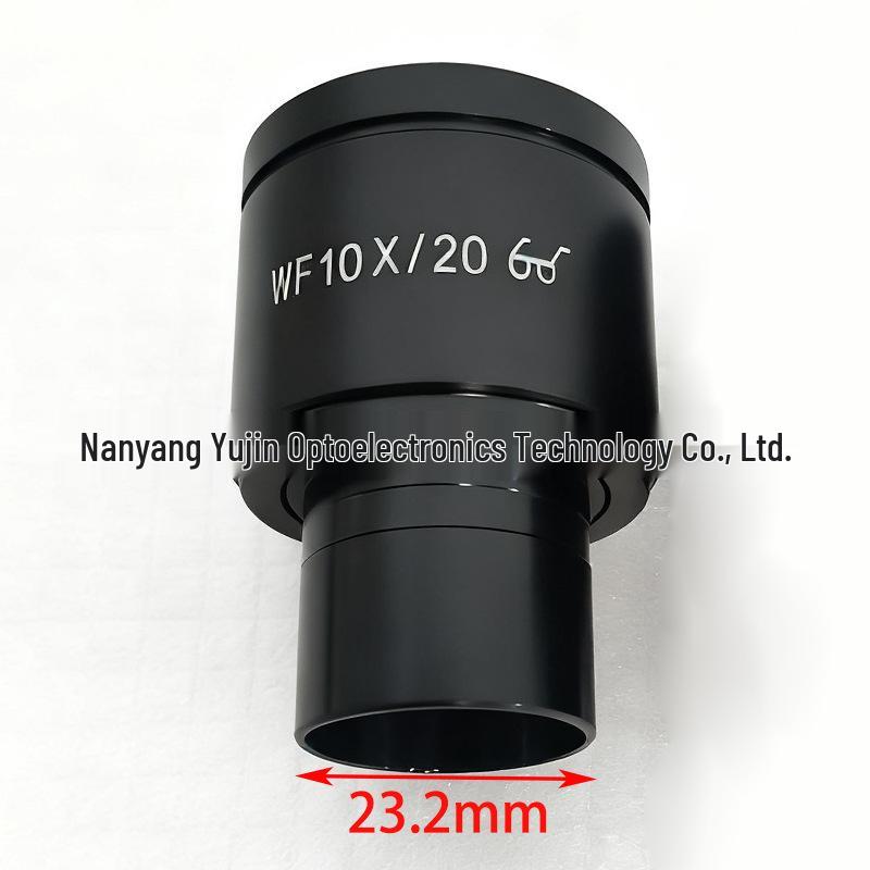 Wide-Angle 10x Eyepiece for Biological Microscope, 23.2mm Interface, High-Eyepoint WF10X/18 WF10X/20