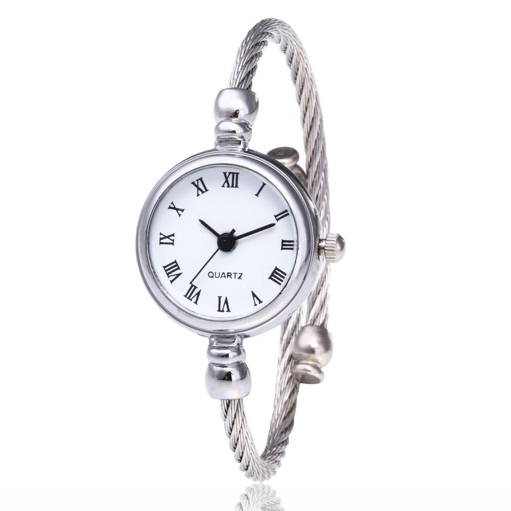 1PC Simple Silver Women's Watch Elegant Small Bracelet Women's Clock Fashion Retro Women's Watch Gift LXY