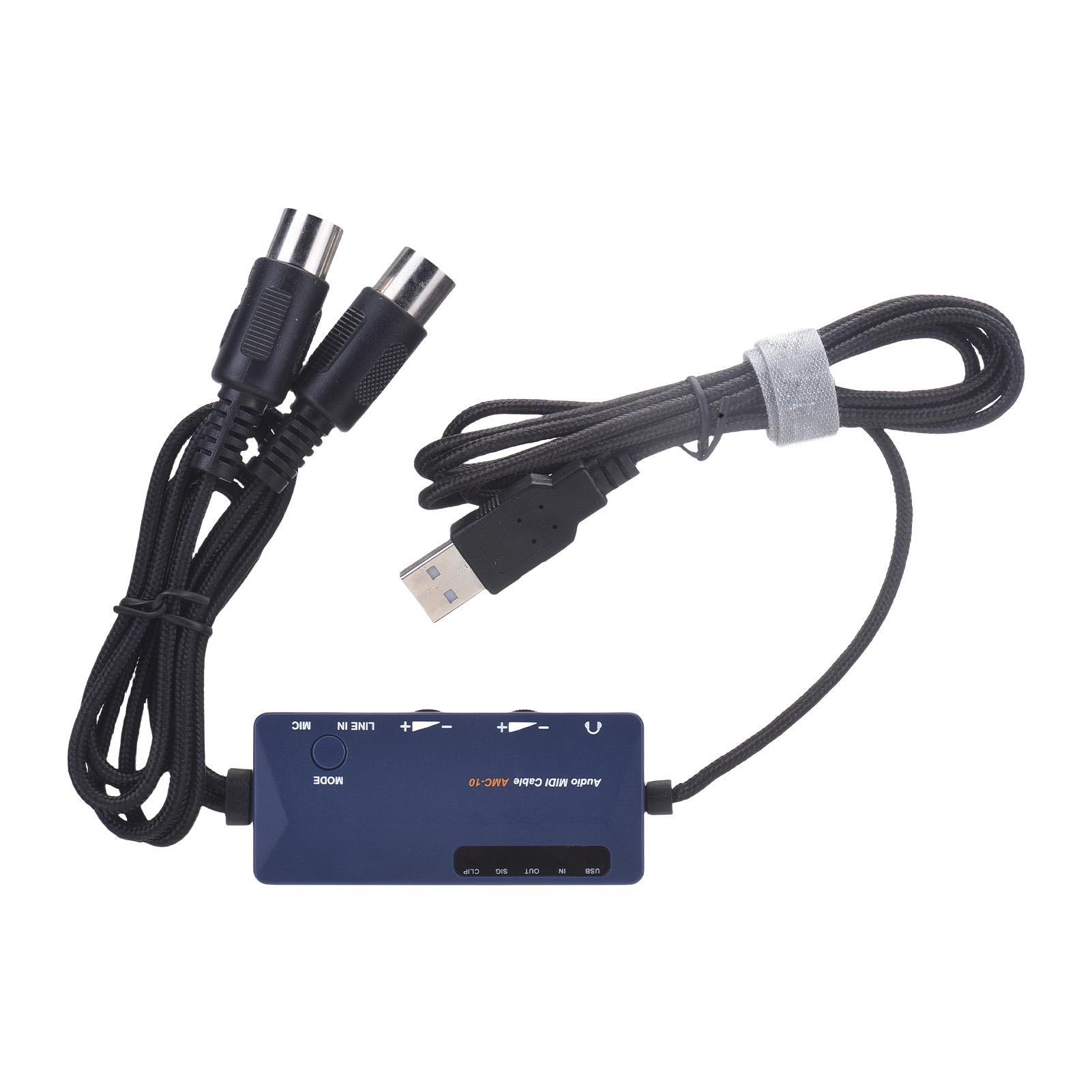 

DOREMiDi MIDI to USB A Интерфейс MIDI Кабель Адаптер для Редактирования Записи Трека Аудио MIDI Кабель USB Конвертер Встроенный