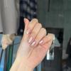 Verlaufende Bernstein-Goldfolie Abnehmbare Nagelsticker - Herbst/Winter-Kollektion